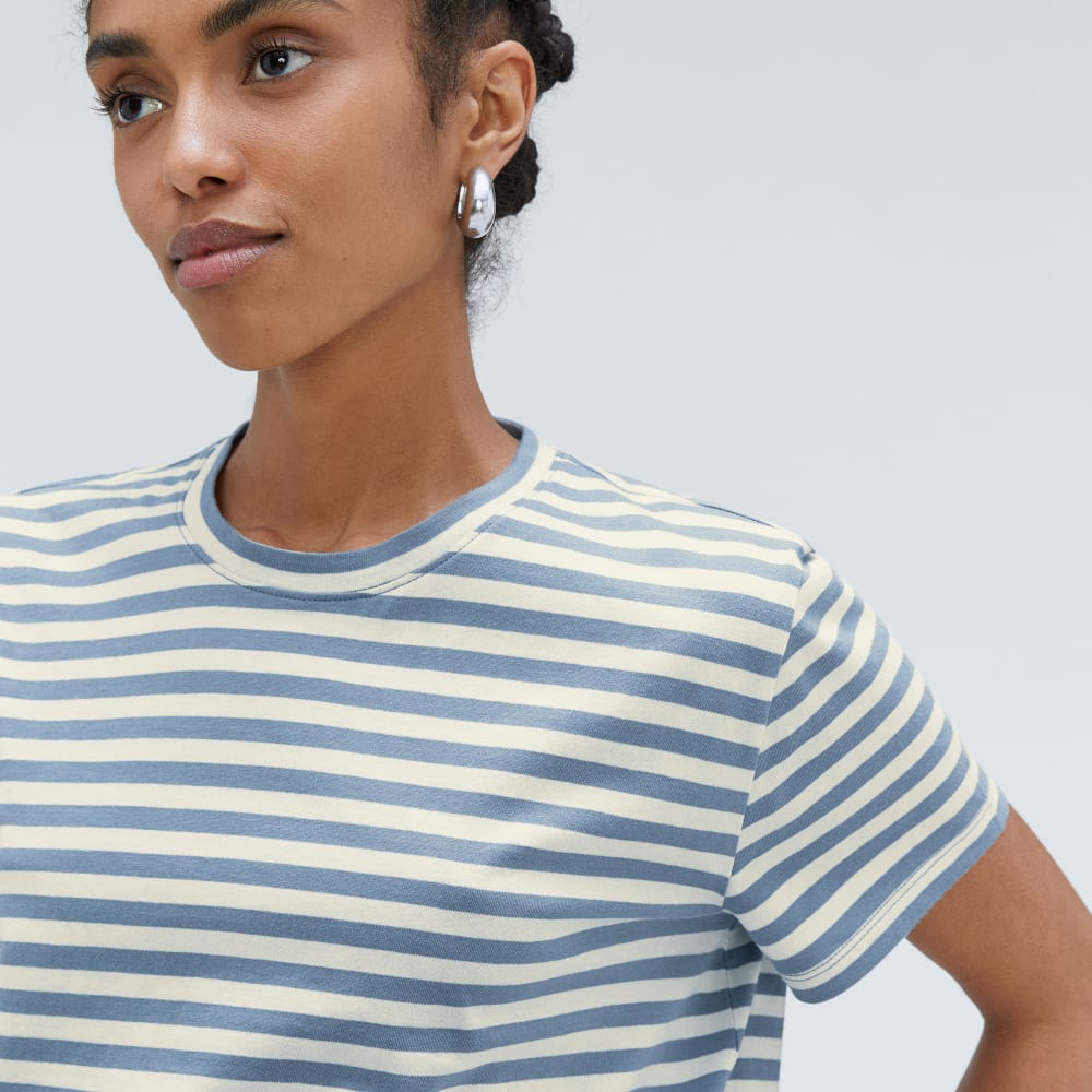 The Box-Cut Tee in Essential Cotton | Spring Lake / Canvas | No Pocket - Image 4