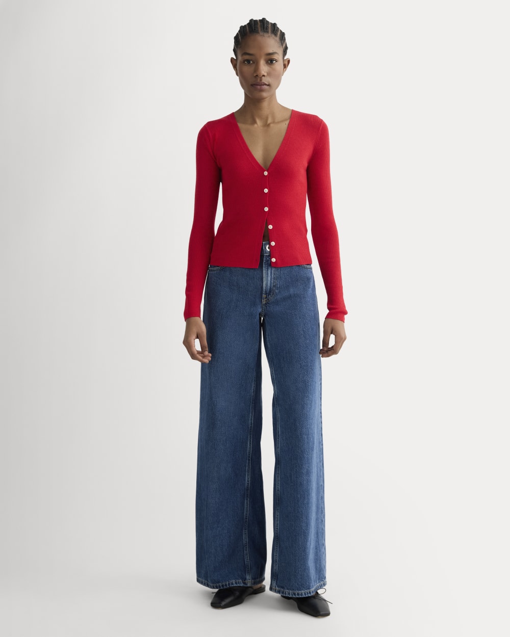 The Cardigan in Ultrasoft Merino | Classic Red - Image 3