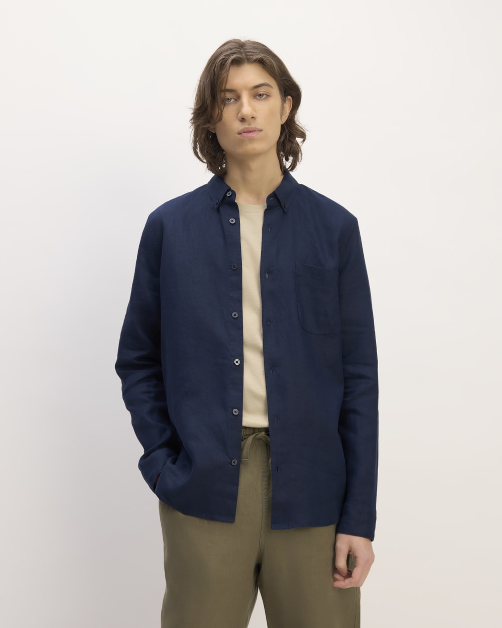 The Classic Shirt in Linen | Navy