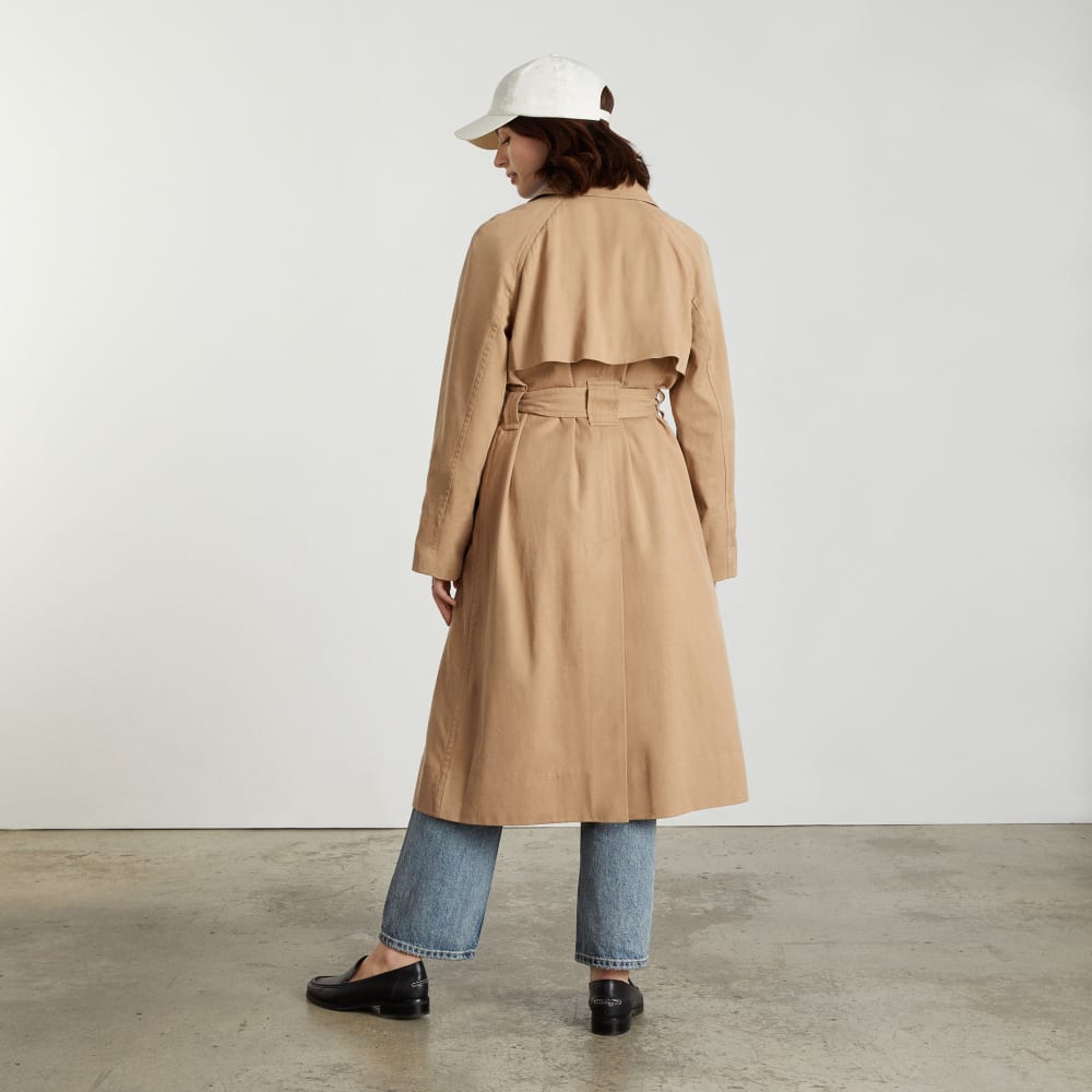 The Gathered Drape Trench | Ash Brown - Image 4