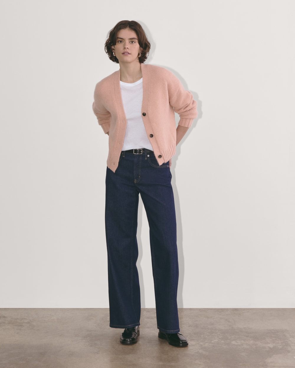 The Boxy Cardigan in Alpaca | Blush Pink - Image 5
