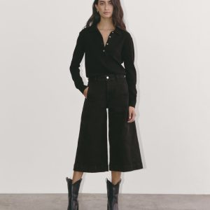 The Denim Culotte | Tumbled Black