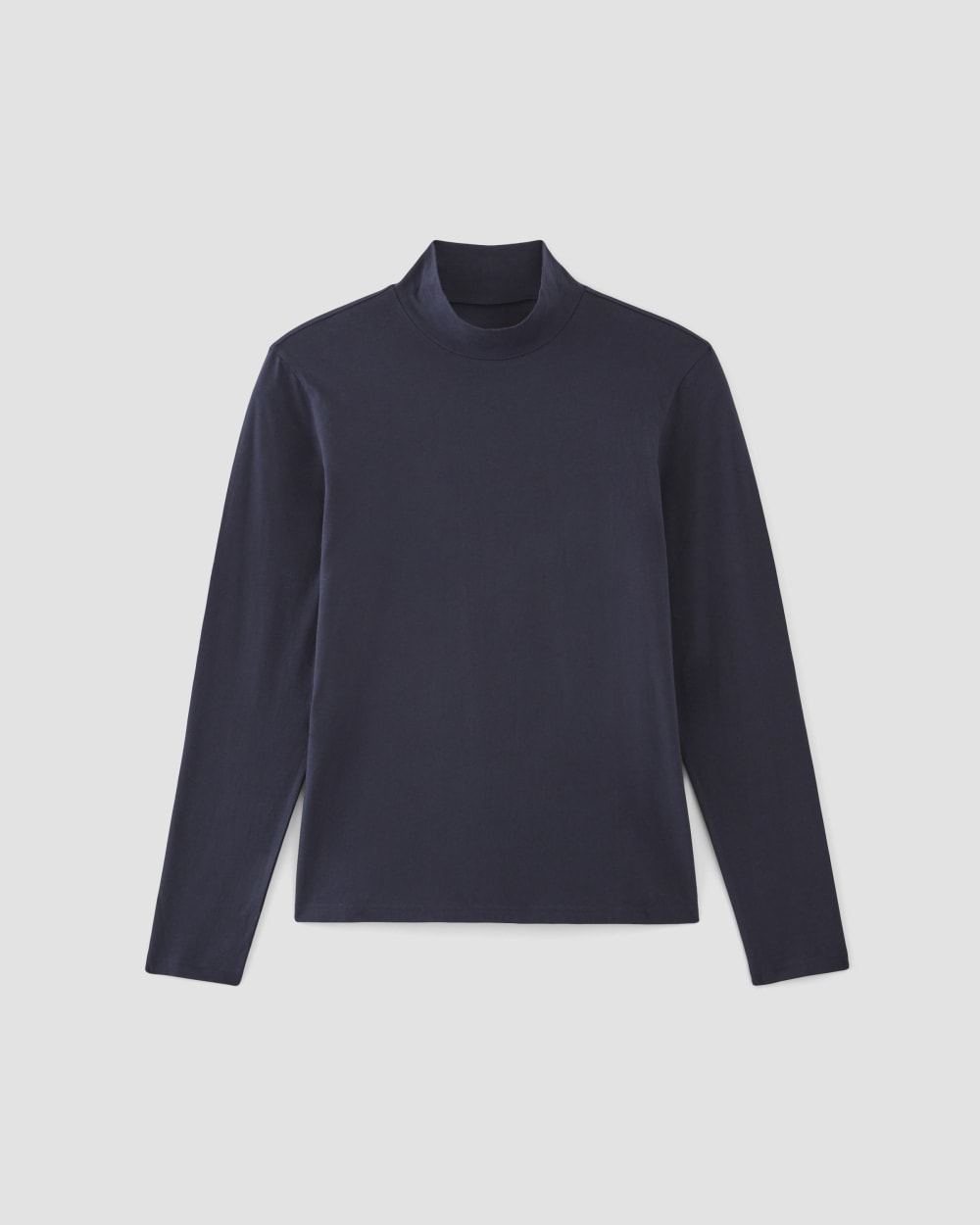 The Organic Cotton Long-Sleeve Turtleneck | Deep Navy - Image 2