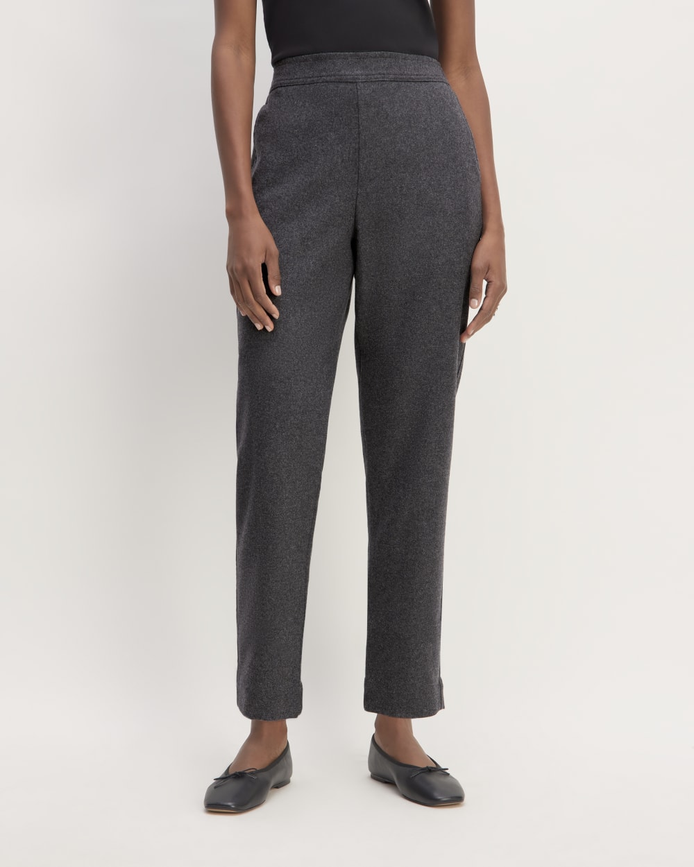 The Wool Flannel Pull-On Pant | Heather Charcoal - Image 3