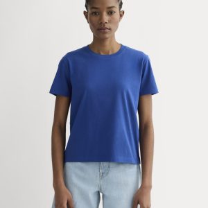 The Box-Cut Tee in Essential Cotton | Bright Cobalt | No Pocket
