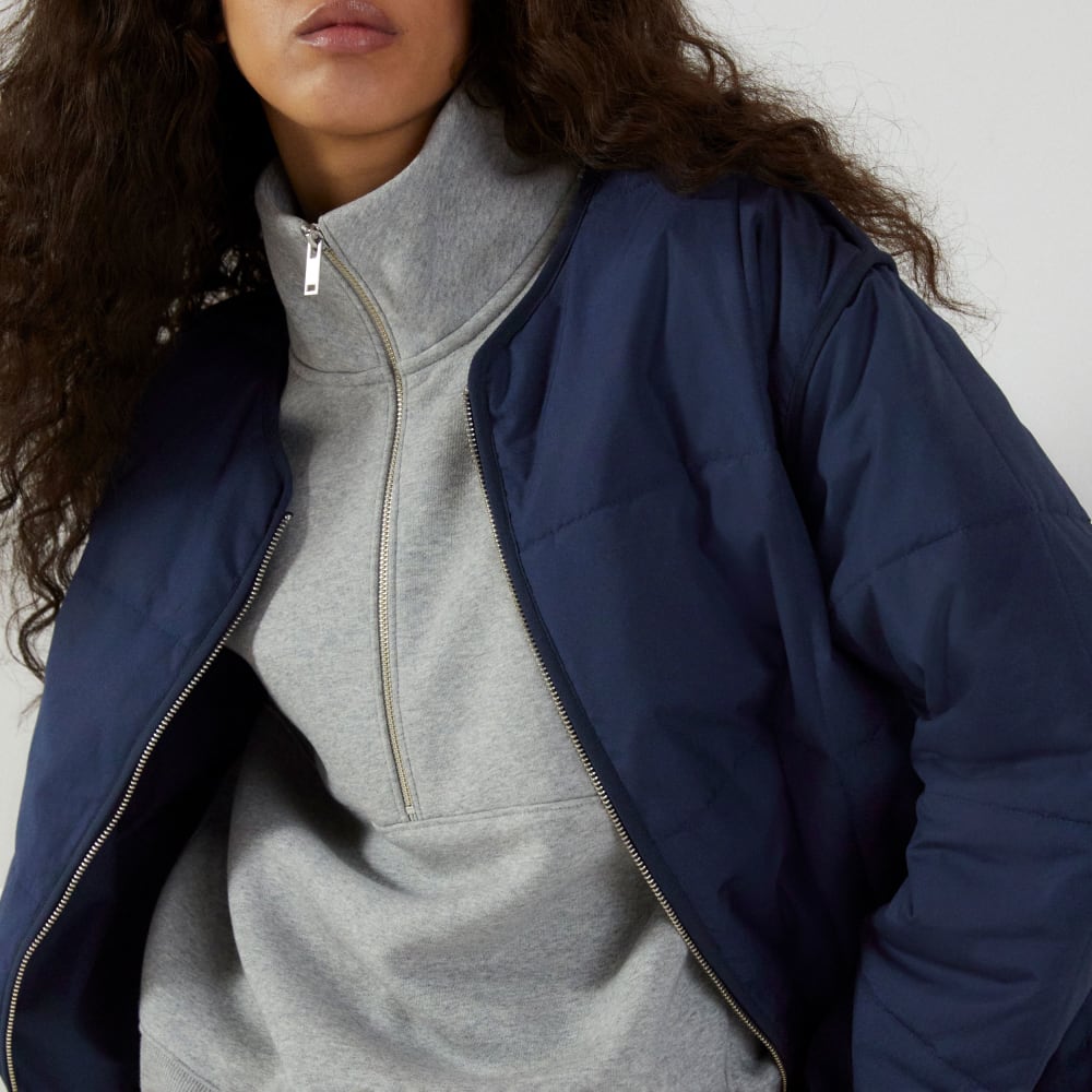 The Quilted Cotton Liner | Navy - Image 7