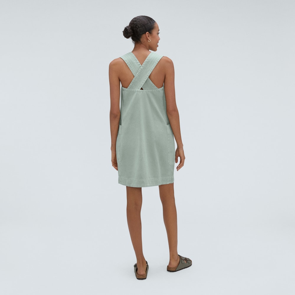 The Cross-Back Apron Mini Dress | Sea Glass - Image 3
