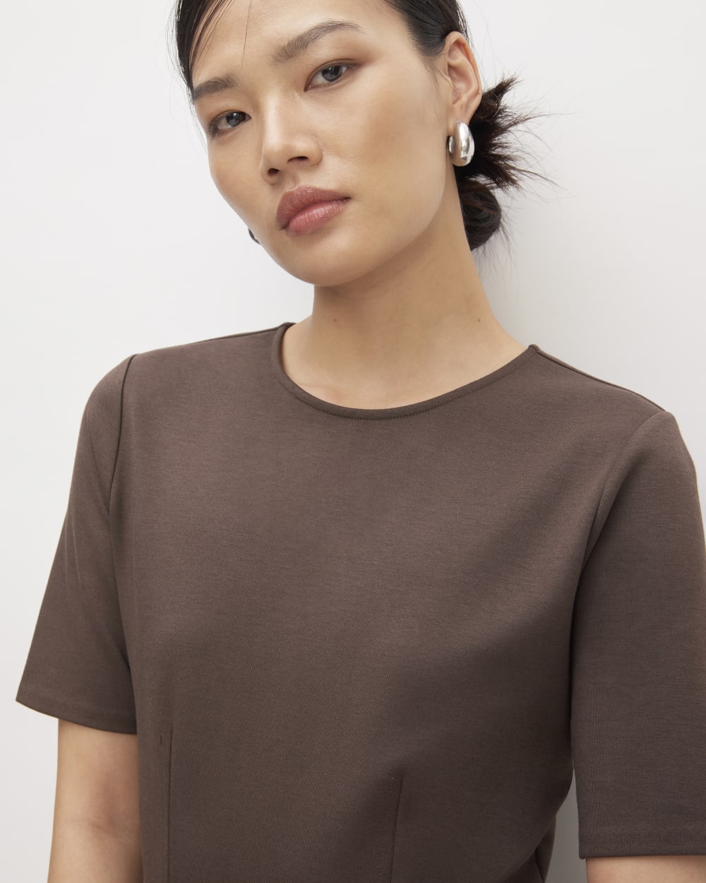 The Dream Short-Sleeve Dress | Earth Brown - Image 3
