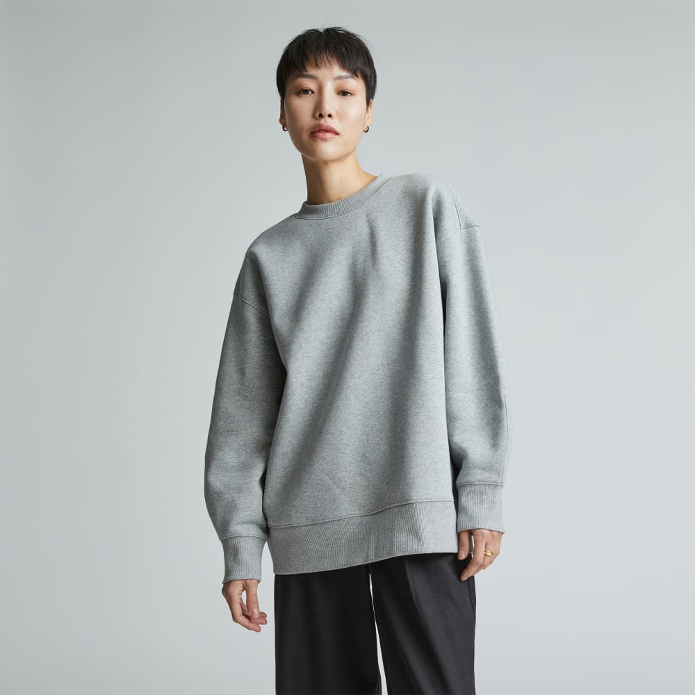 The ReTrack Oversized Crew | Heather Grey