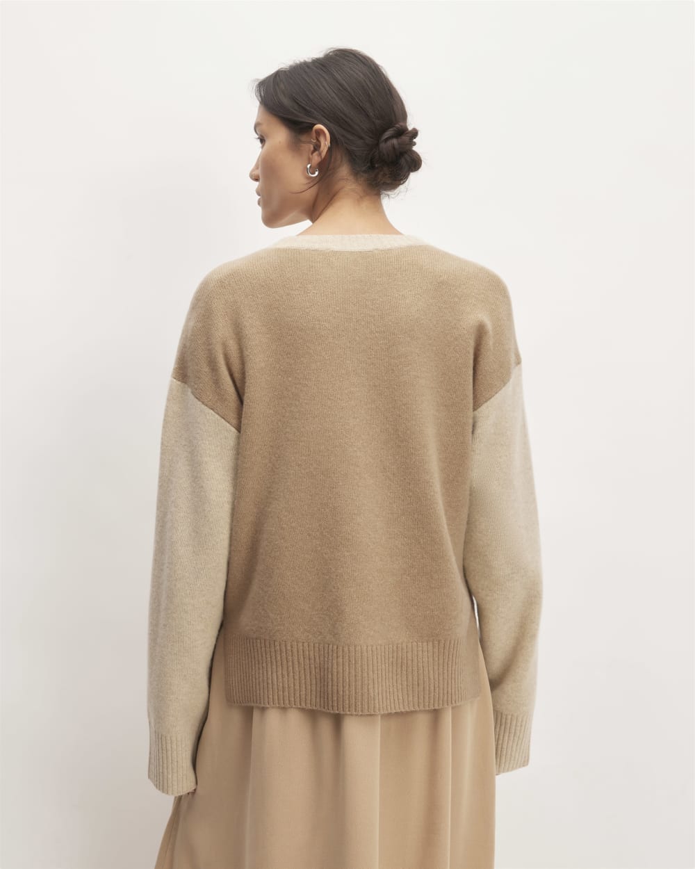 The Good Merino Wool Crewneck Sweater | Light Camel / Dark Oat - Image 6