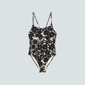 The String One-Piece | Black / Canvas Floral