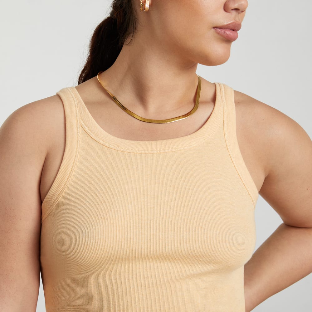 The Pima Micro-Rib Short Tank | Melon - Image 5