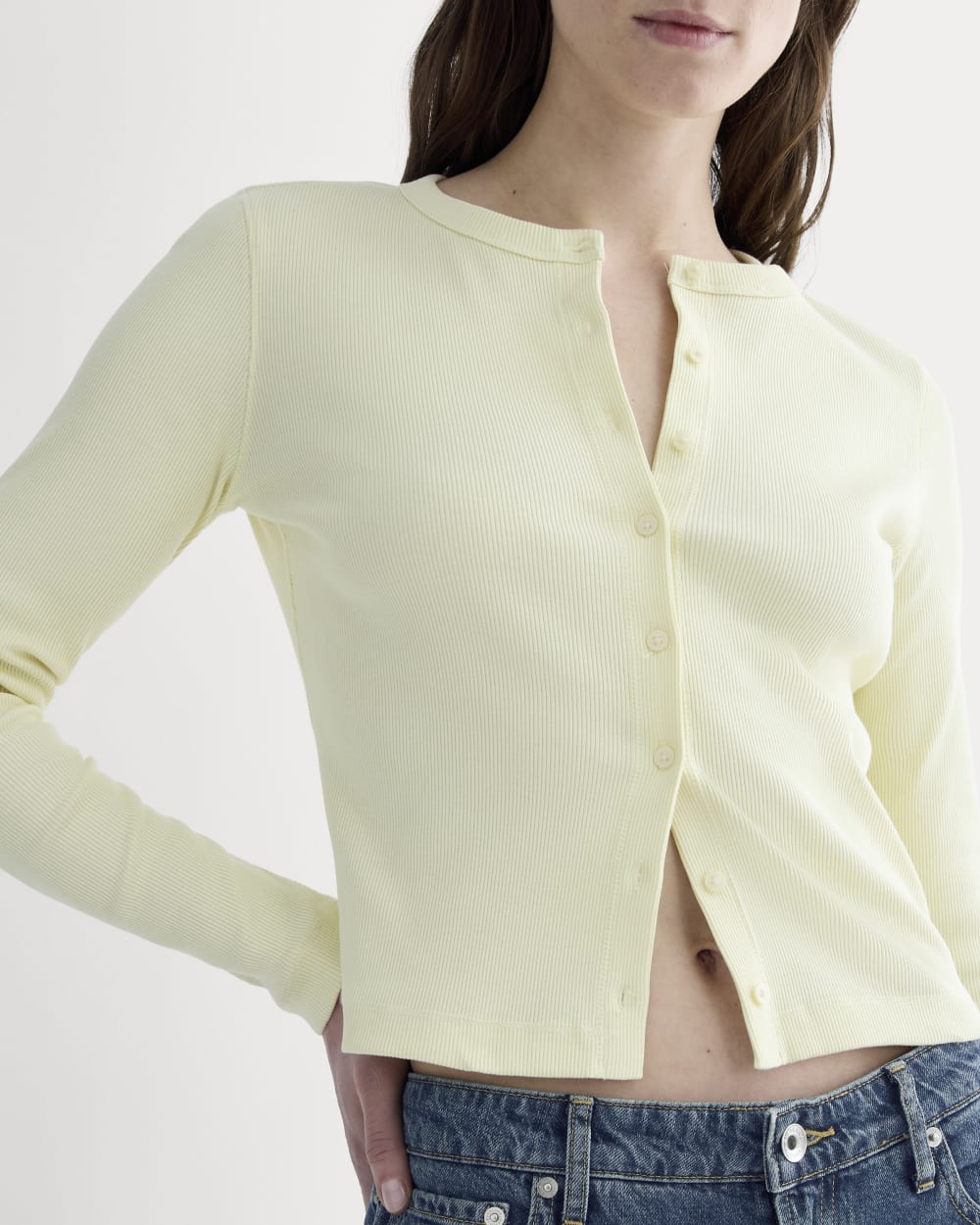 The Selfie Cardigan | Light Yellow - Image 4