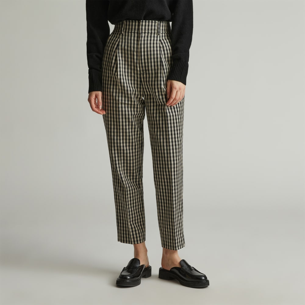 The Draper Tapered Pant in Buttersmooth | Khaki / Black - Image 3
