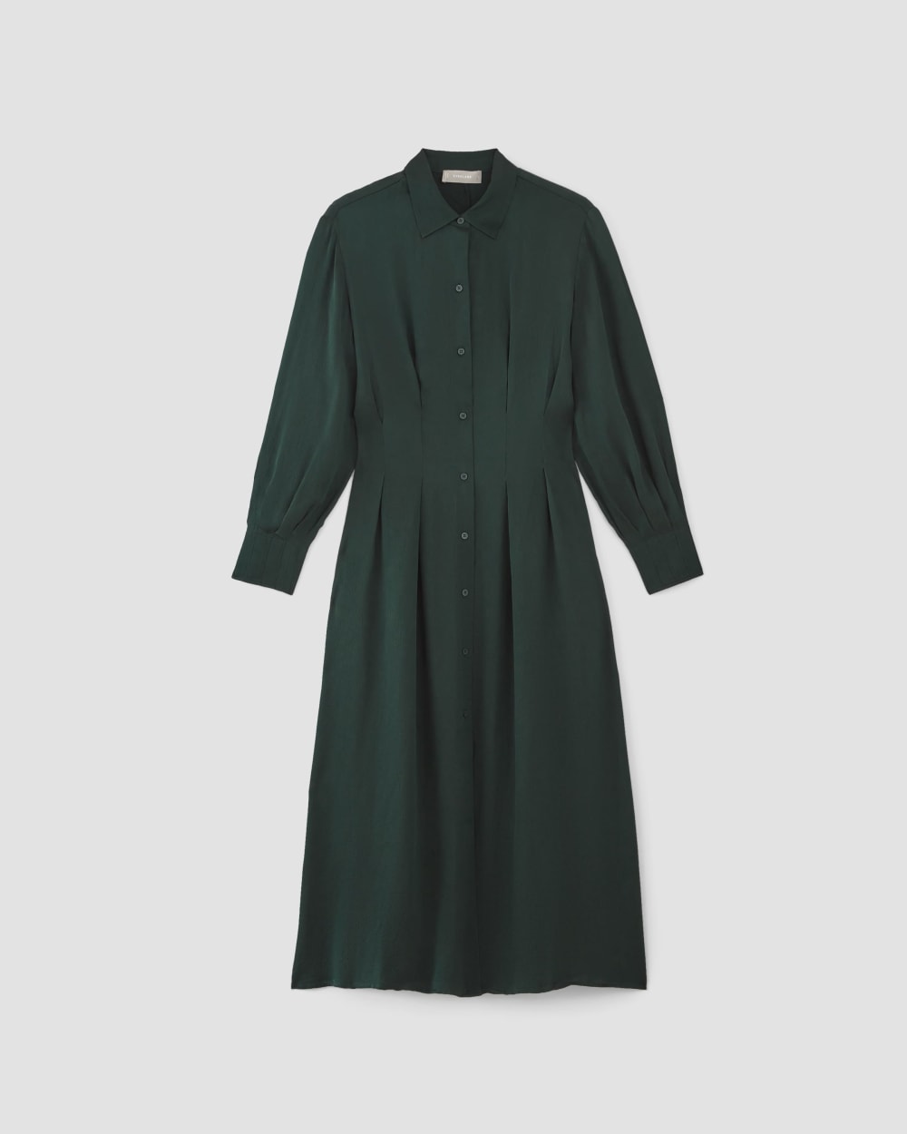 The Hammered Satin Shirt Dress | Scarab - Image 2