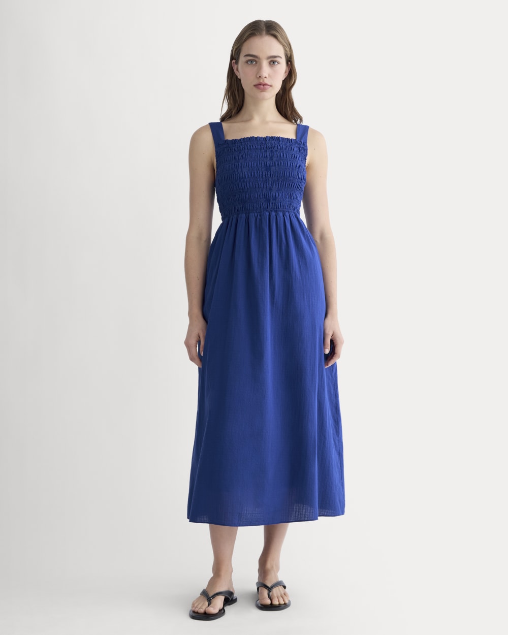 The Gauze Smock Dress | Mazarine Blue
