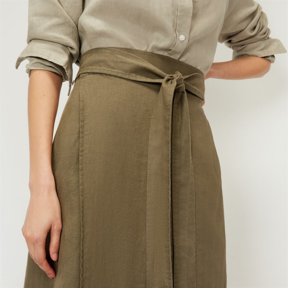 The Linen Wrap Skirt | Kalamata - Image 4