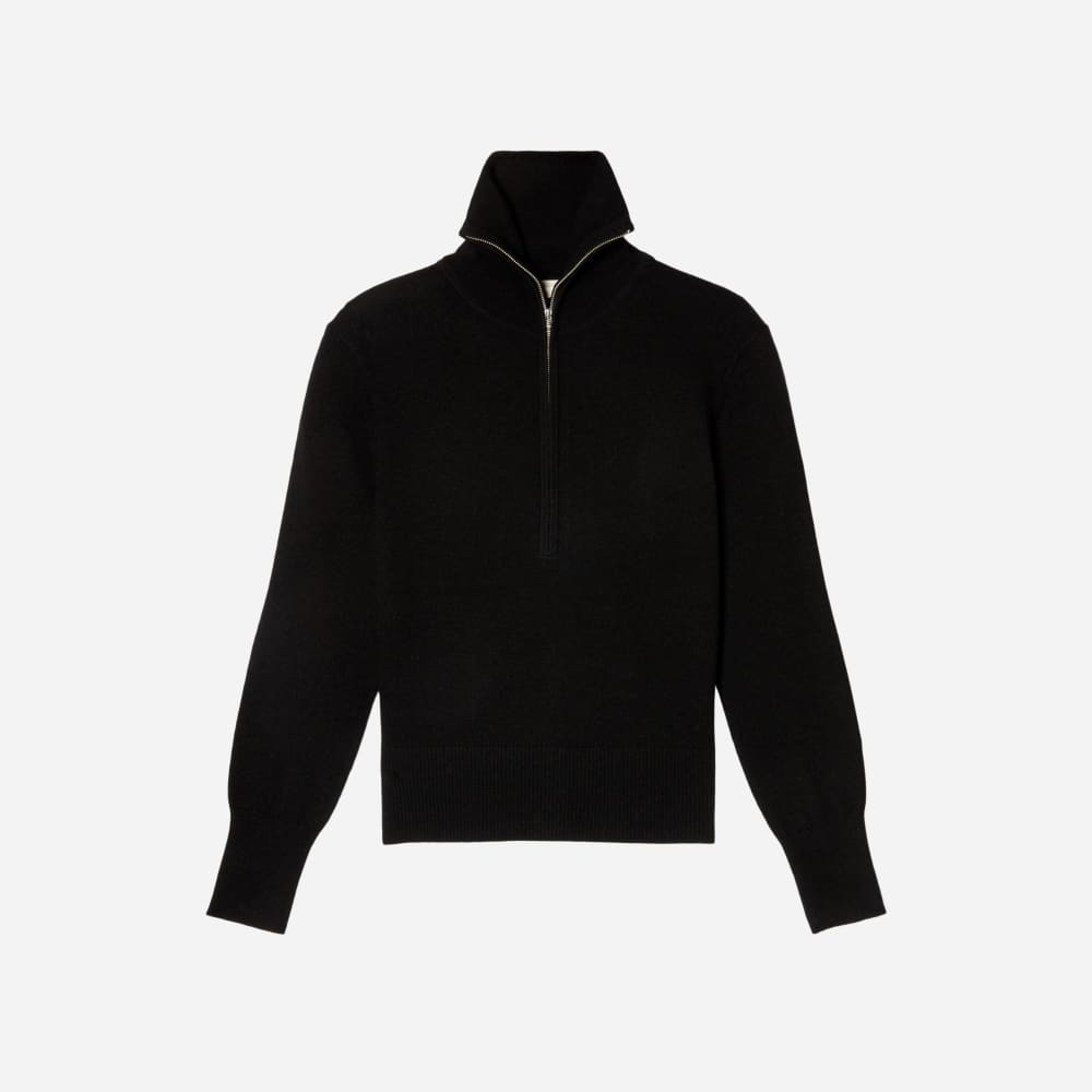 The Luxe Merino Half-Zip Sweater | Black - Image 2