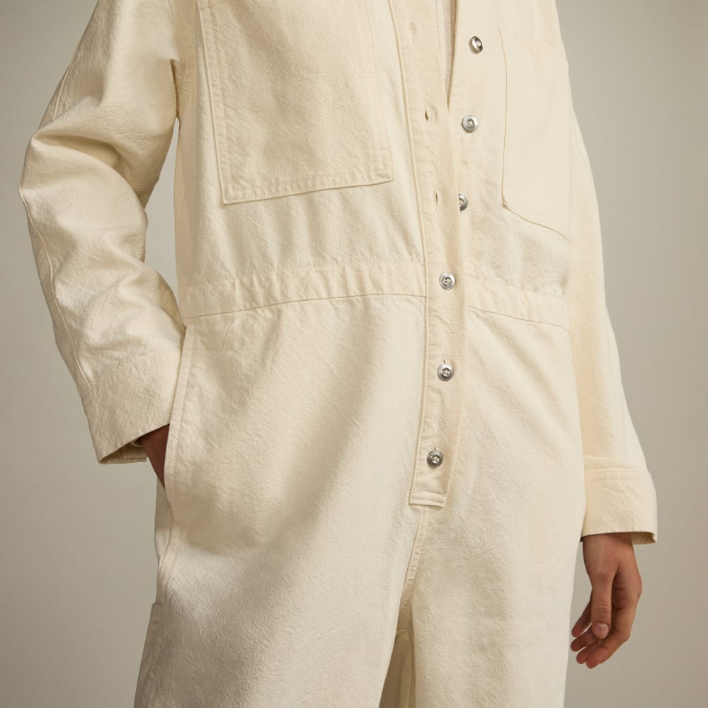 The Canvas Organic Cotton Coverall | Bone - Image 6