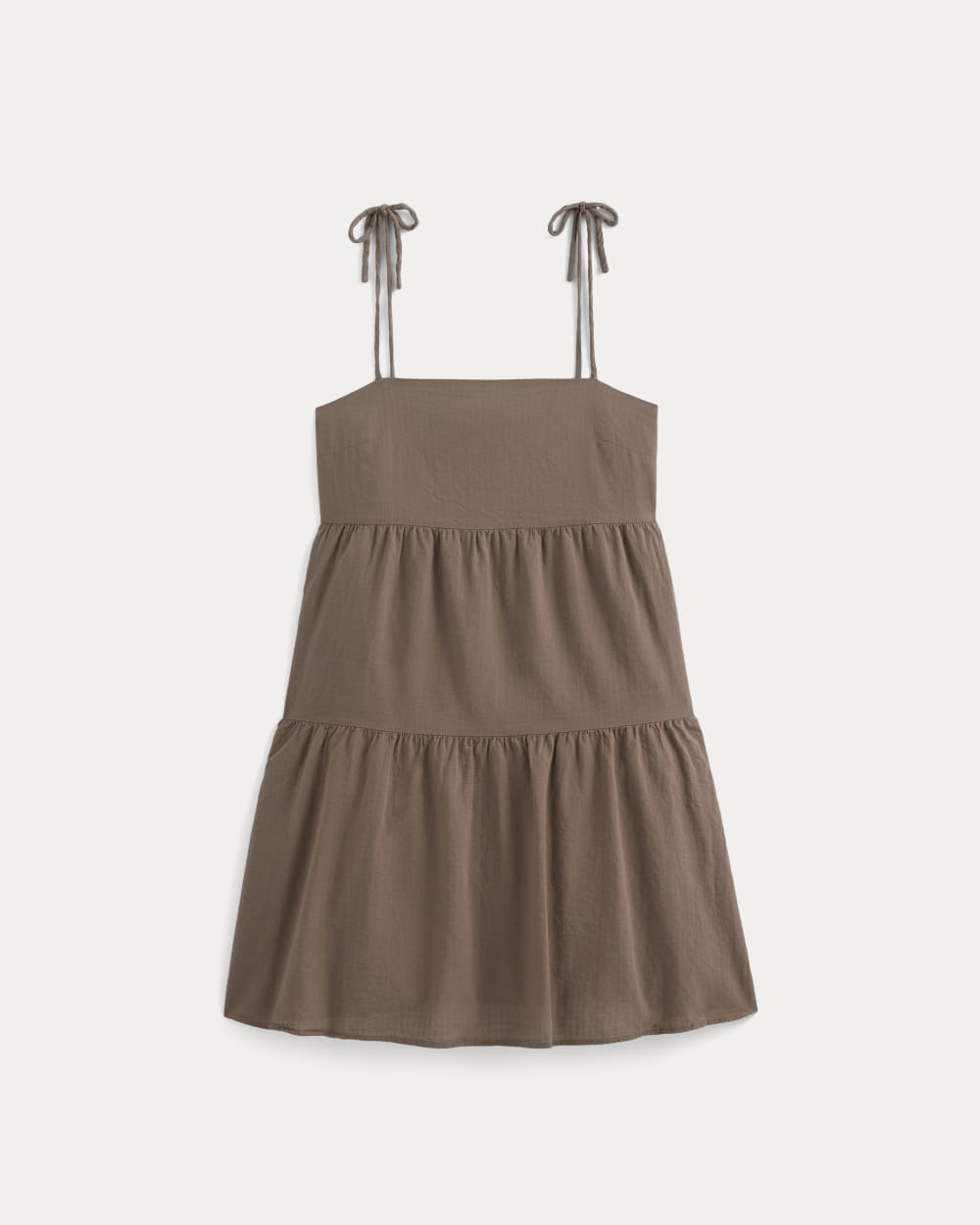 The Gauze Mini Tiered Dress | Mocha - Image 2
