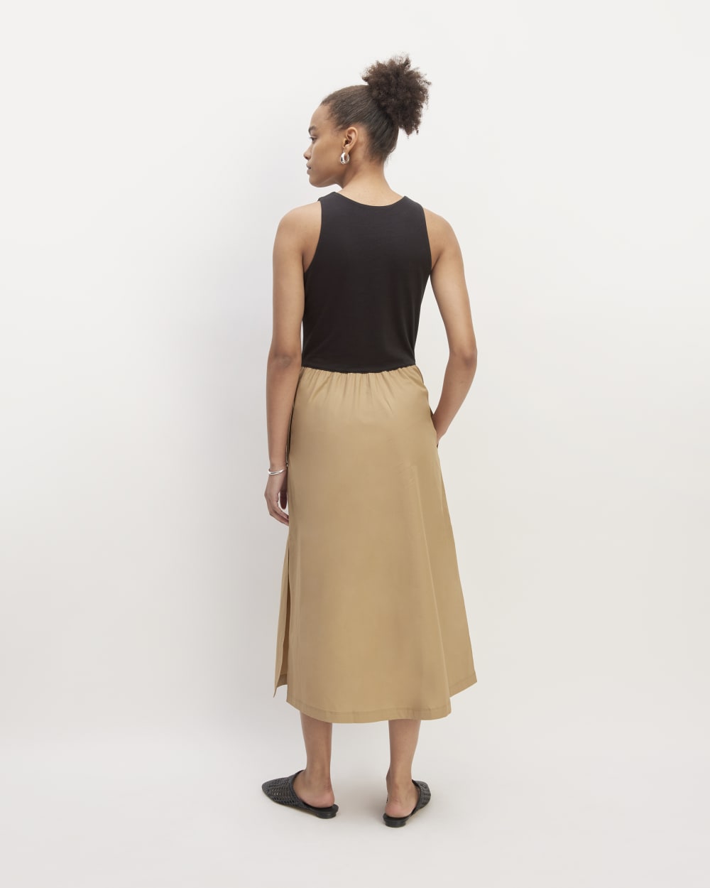 The Supima? High-Neck Riviera Dress | Black / Tiger's Eye - Image 6