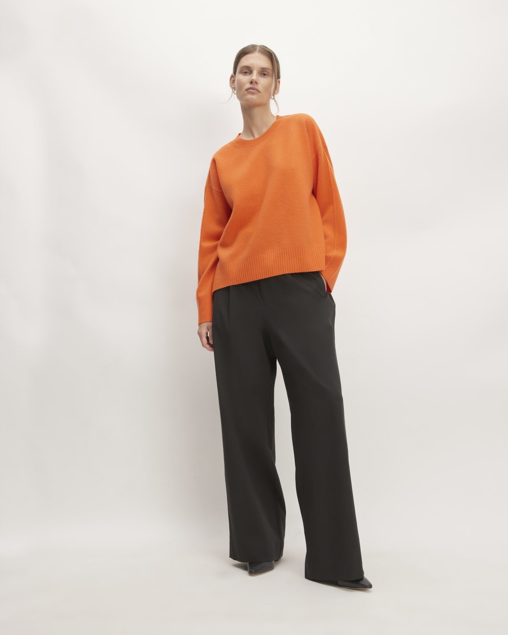 The Good Merino Wool Crewneck Sweater | Orange - Image 3