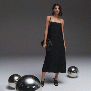 The Japanese GoWeave?  Slip Dress | Black