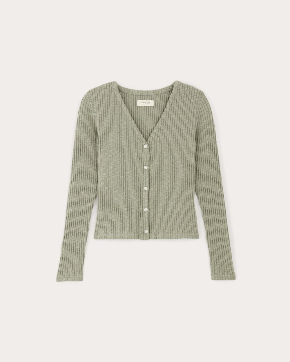 The Cozy Rib Cardigan | Sage Green - Image 2