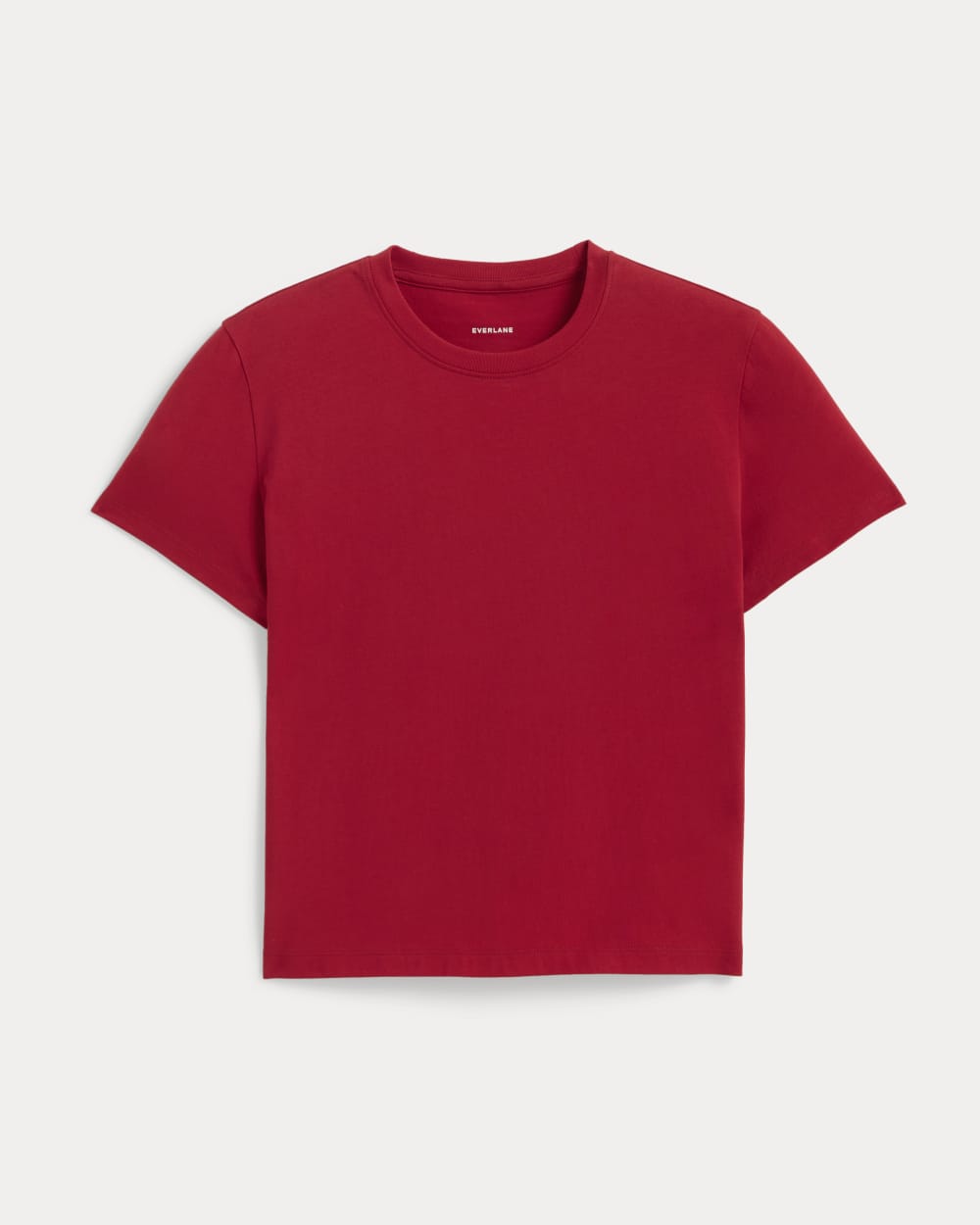 The Box-Cut Tee in Essential Cotton | Berry Red | No Pocket - Image 2