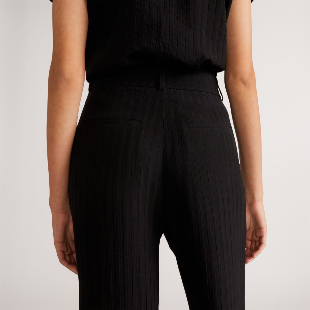 The City Stripe Way-High® Drape Pant | Black - Image 5