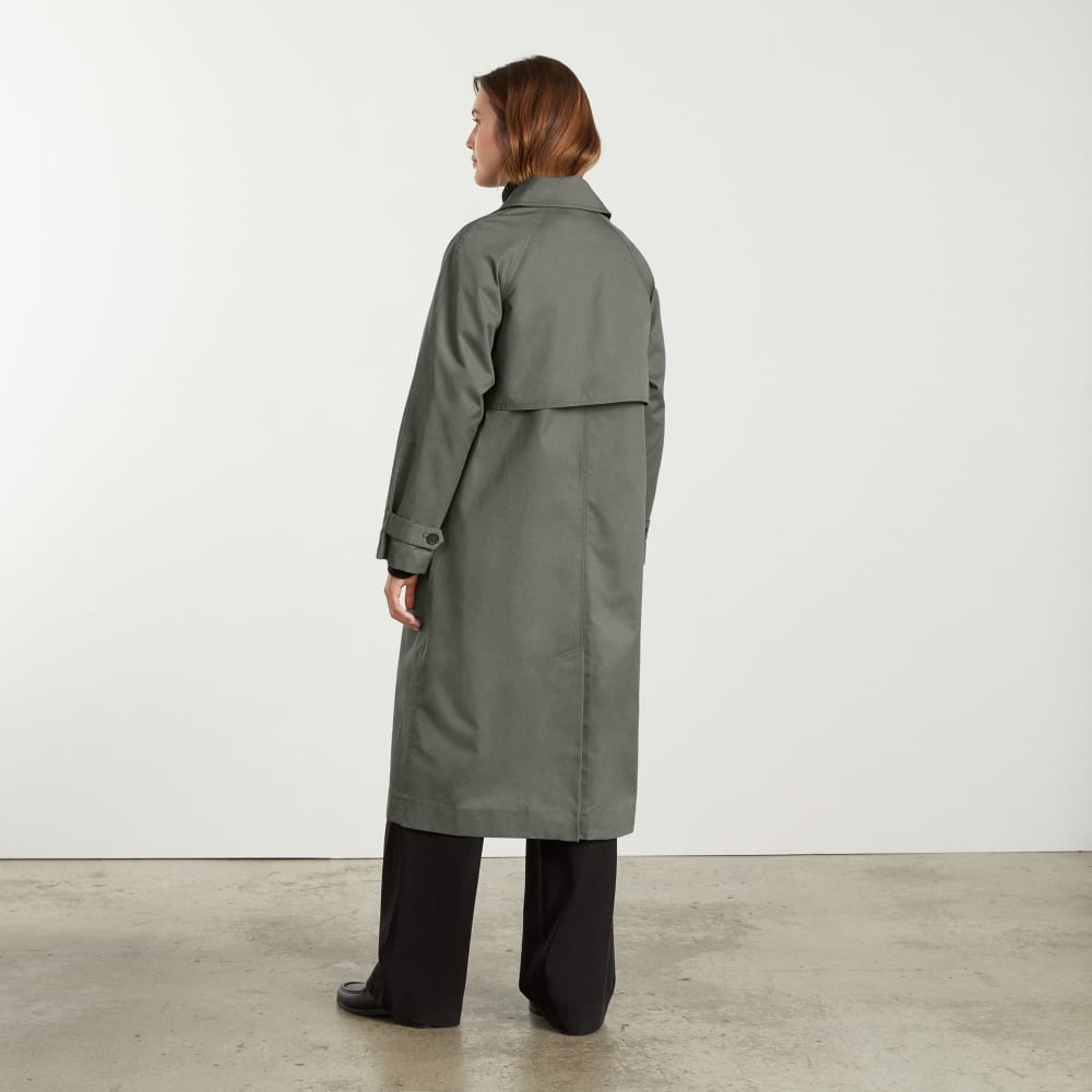 The Long Mac Coat | Pewter Green - Image 4
