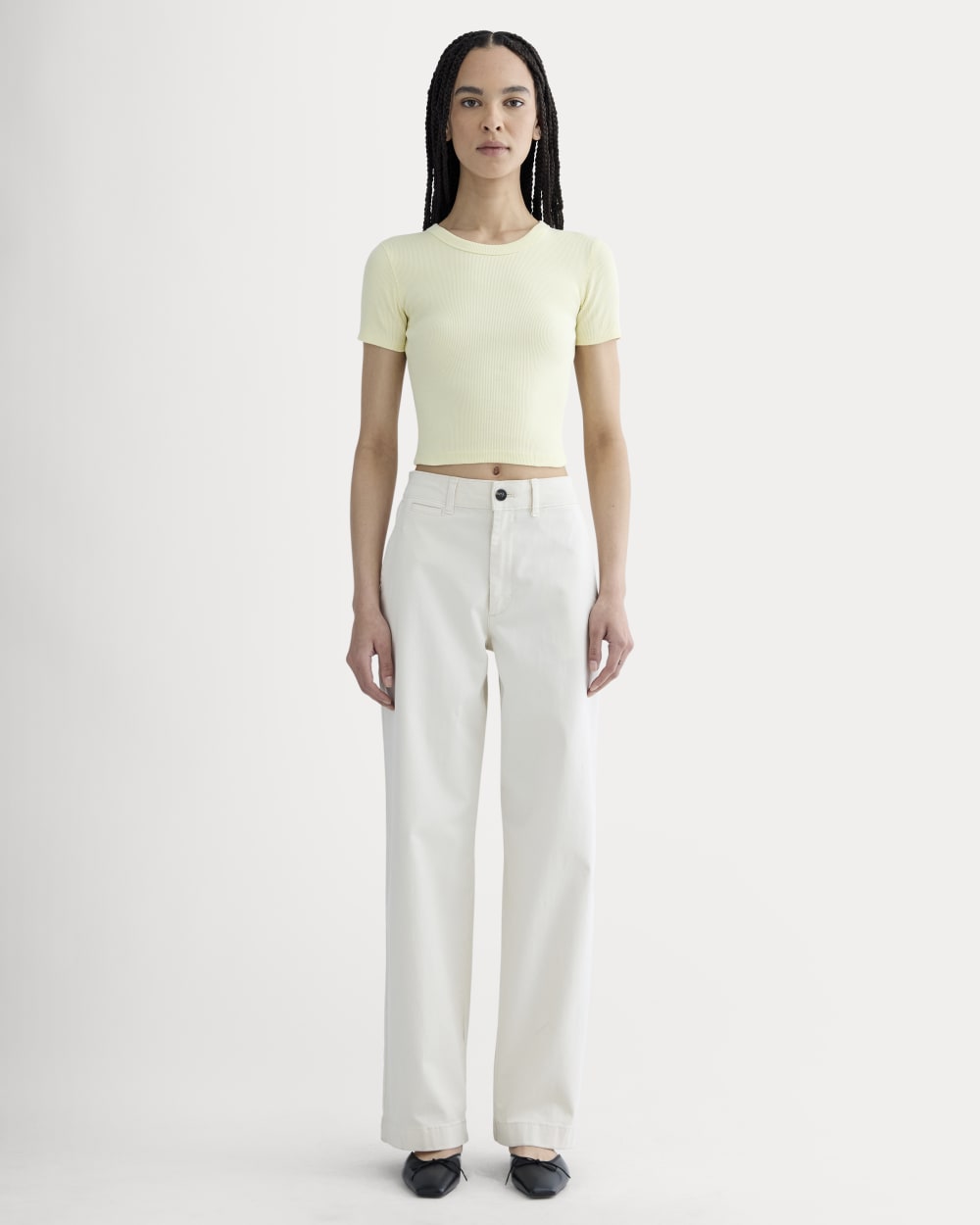 The '90s Rib Tee | Light Yellow - Image 3