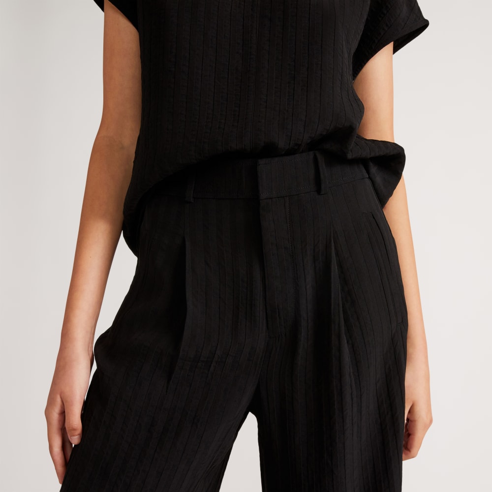 The City Stripe Way-High® Drape Pant | Black - Image 4