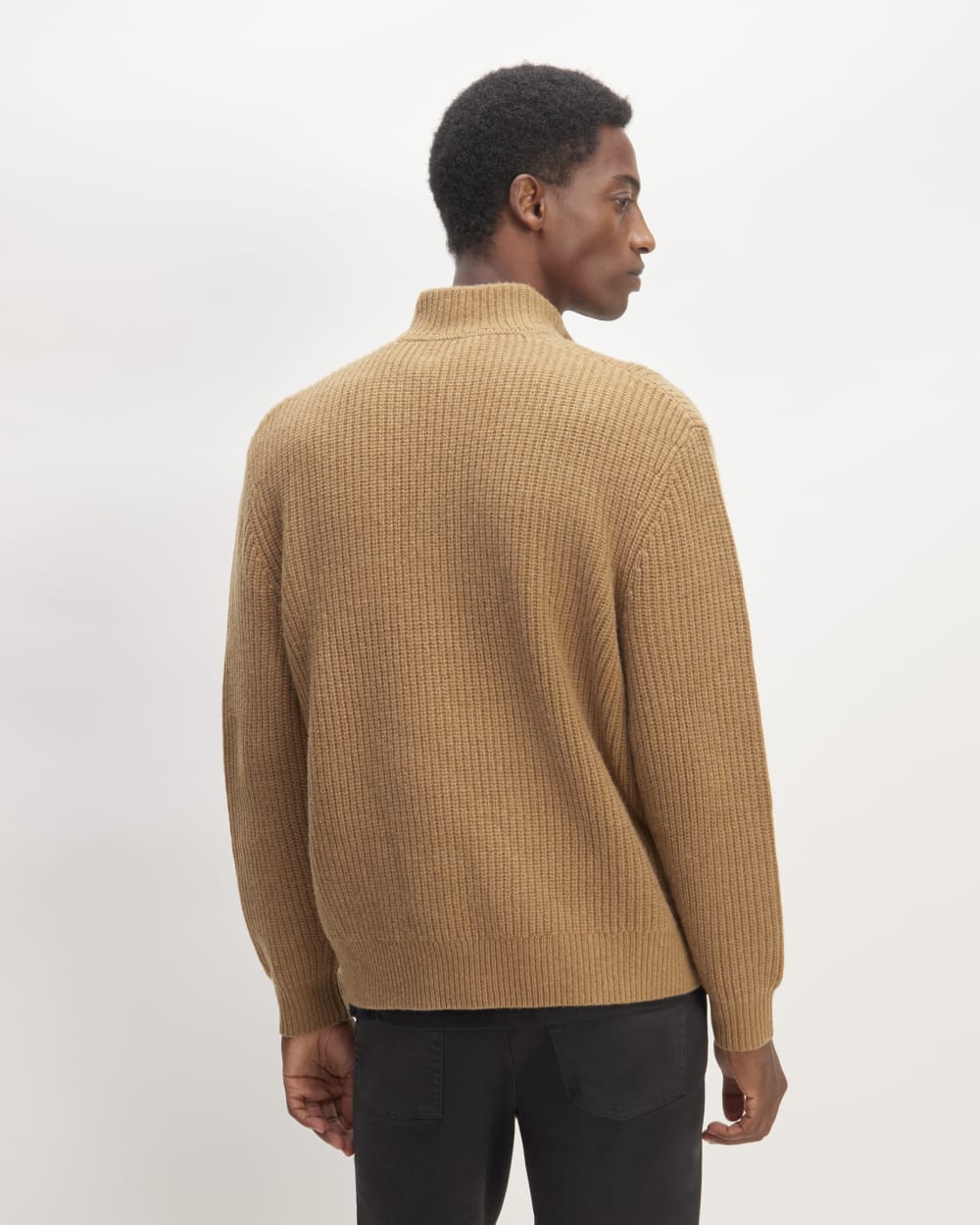 The Felted Merino Half-Zip Sweater | Deep Camel - Image 6