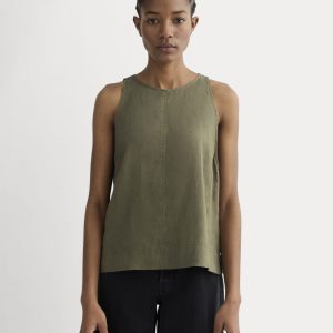 The Linen High-Neck Tank | Kalamata