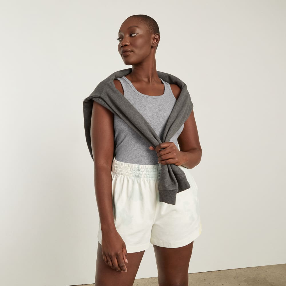 The Pima Micro-Rib U-neck Tank | Heathered Grey - Image 6