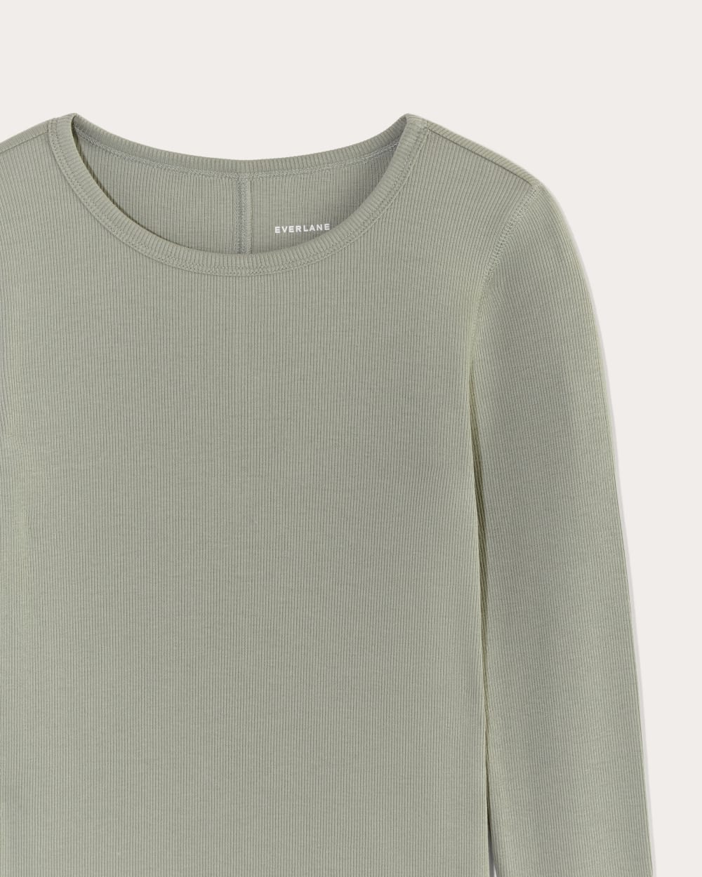 The Luxe Rib Long-Sleeve Crew | Sage Green - Image 6