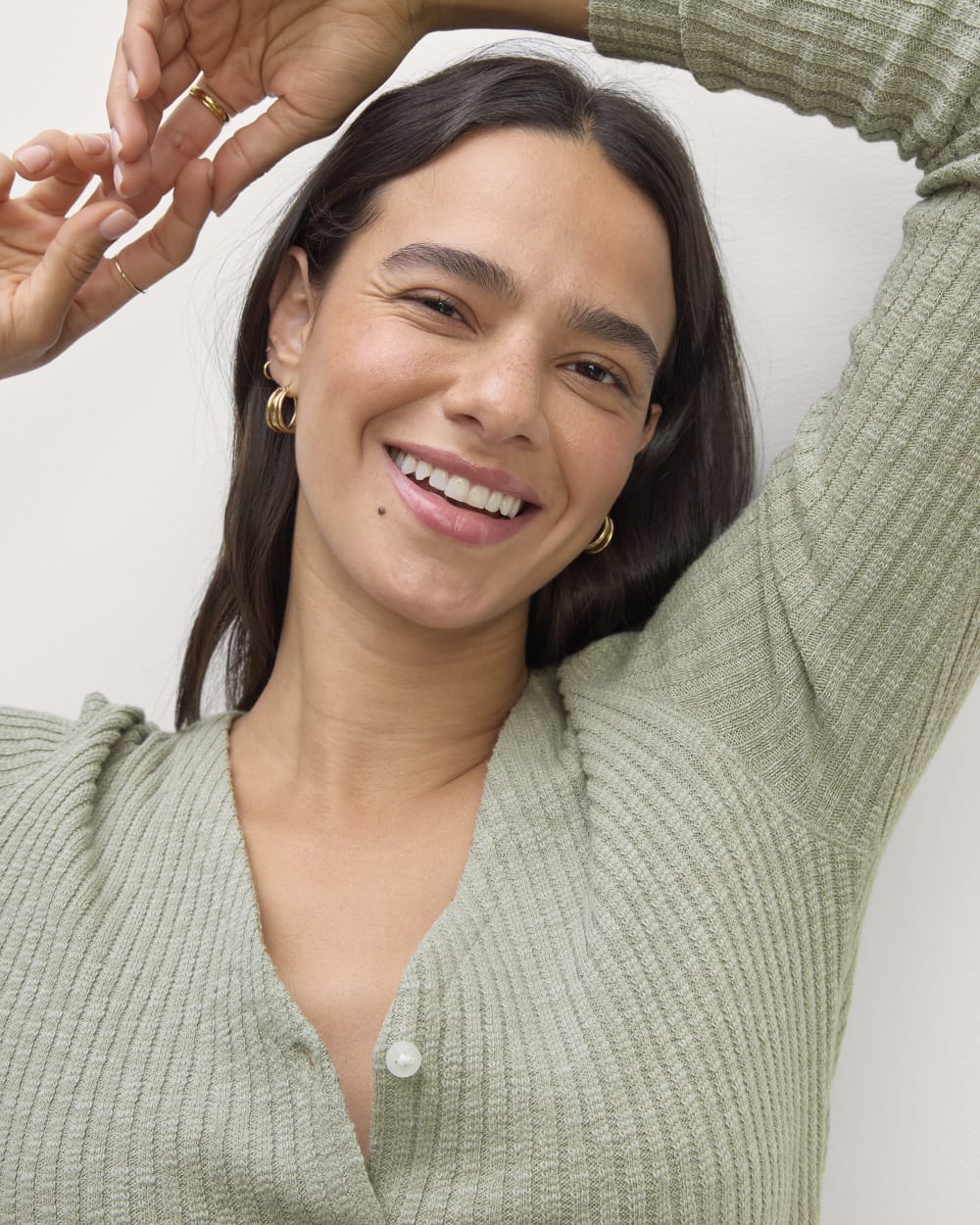 The Cozy Rib Cardigan | Sage Green - Image 4