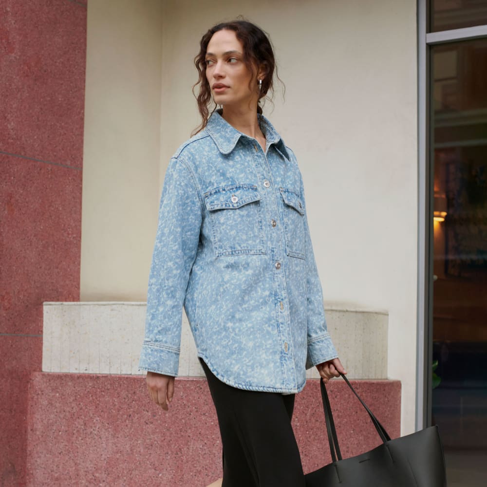 The Denim Overshirt | Light Painterly Strokes - Image 7