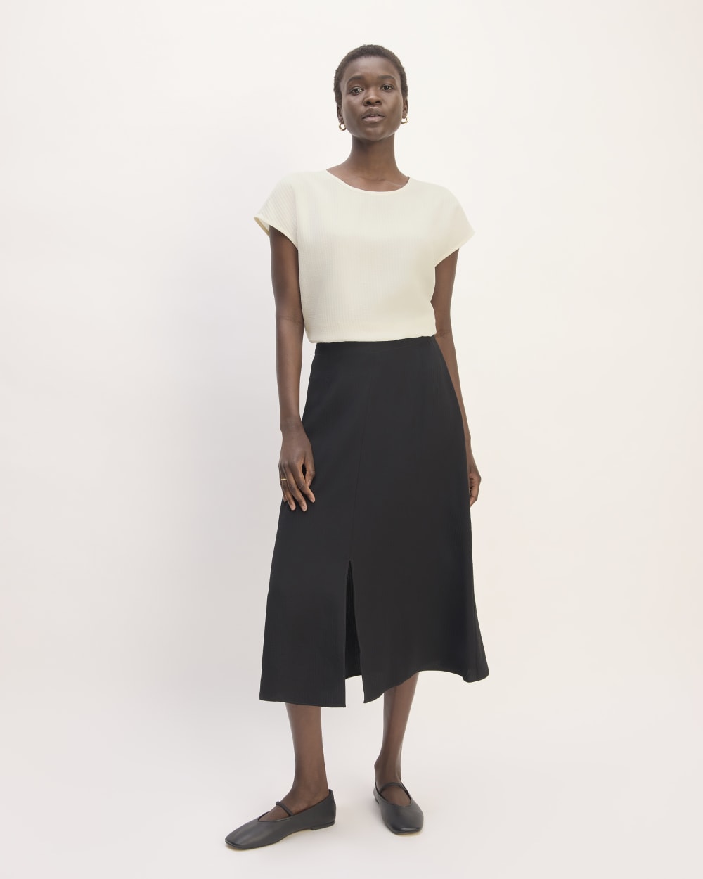 The Mini Jacquard Stripe Top | Bone - Image 3