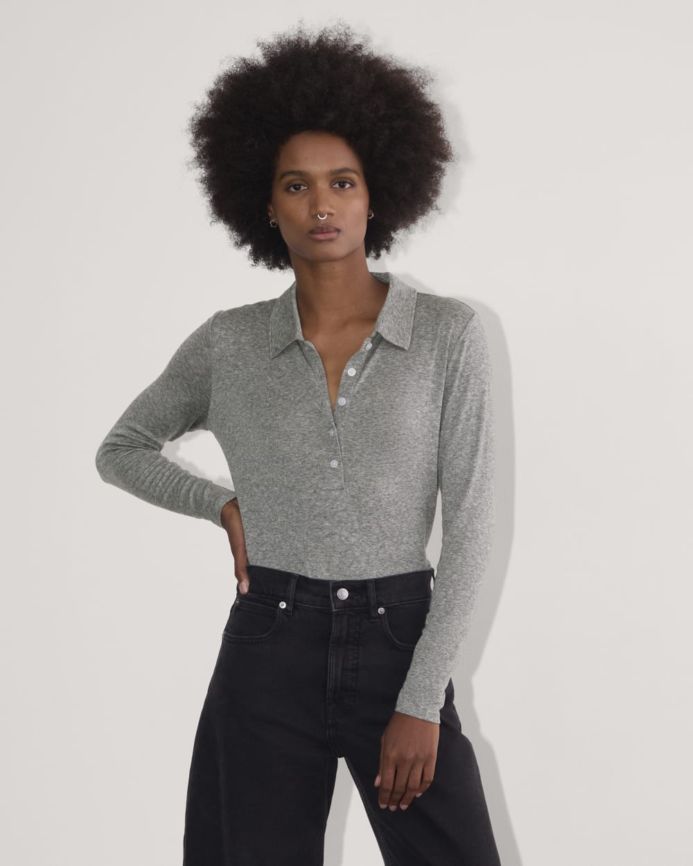 The Henley in Butterluxe | Heather Charcoal