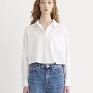 The Way-Short Shirt in Silky Cotton | White