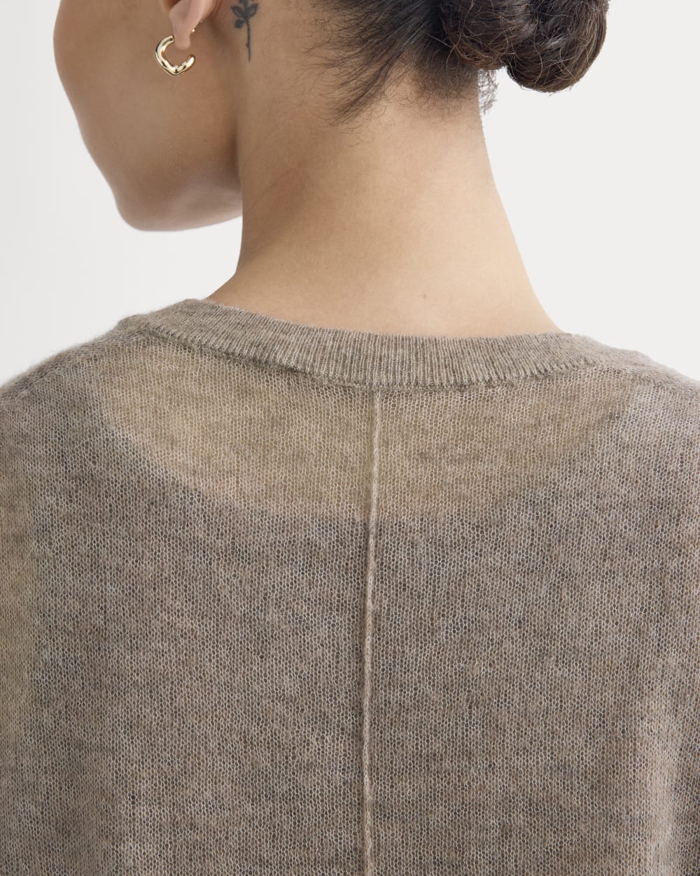 The Air Alpaca? Relaxed Crew Top | Heathered Chocolate Chip - Image 4