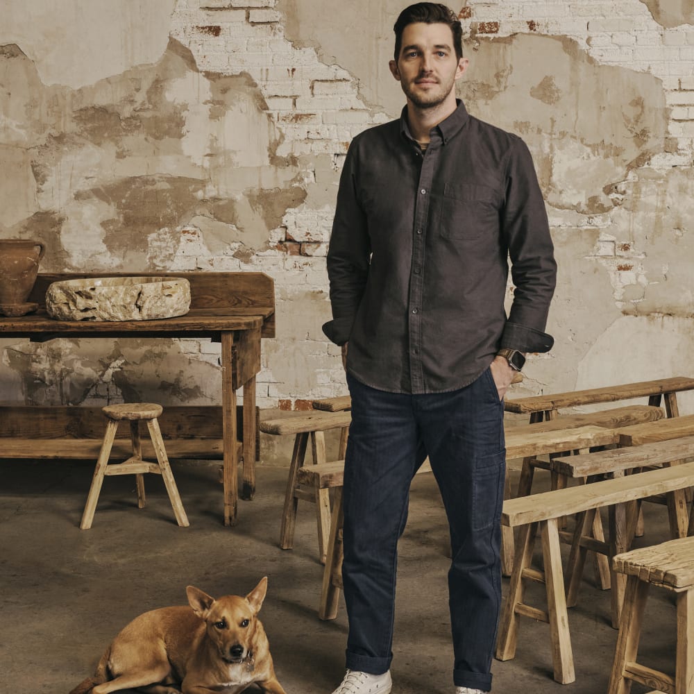 The Organic Cotton Herringbone Refined Cargo | Navy - Image 6