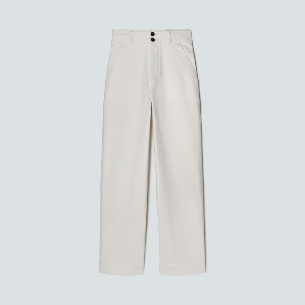The Organic Wide-Leg Pant | Bone - Image 2