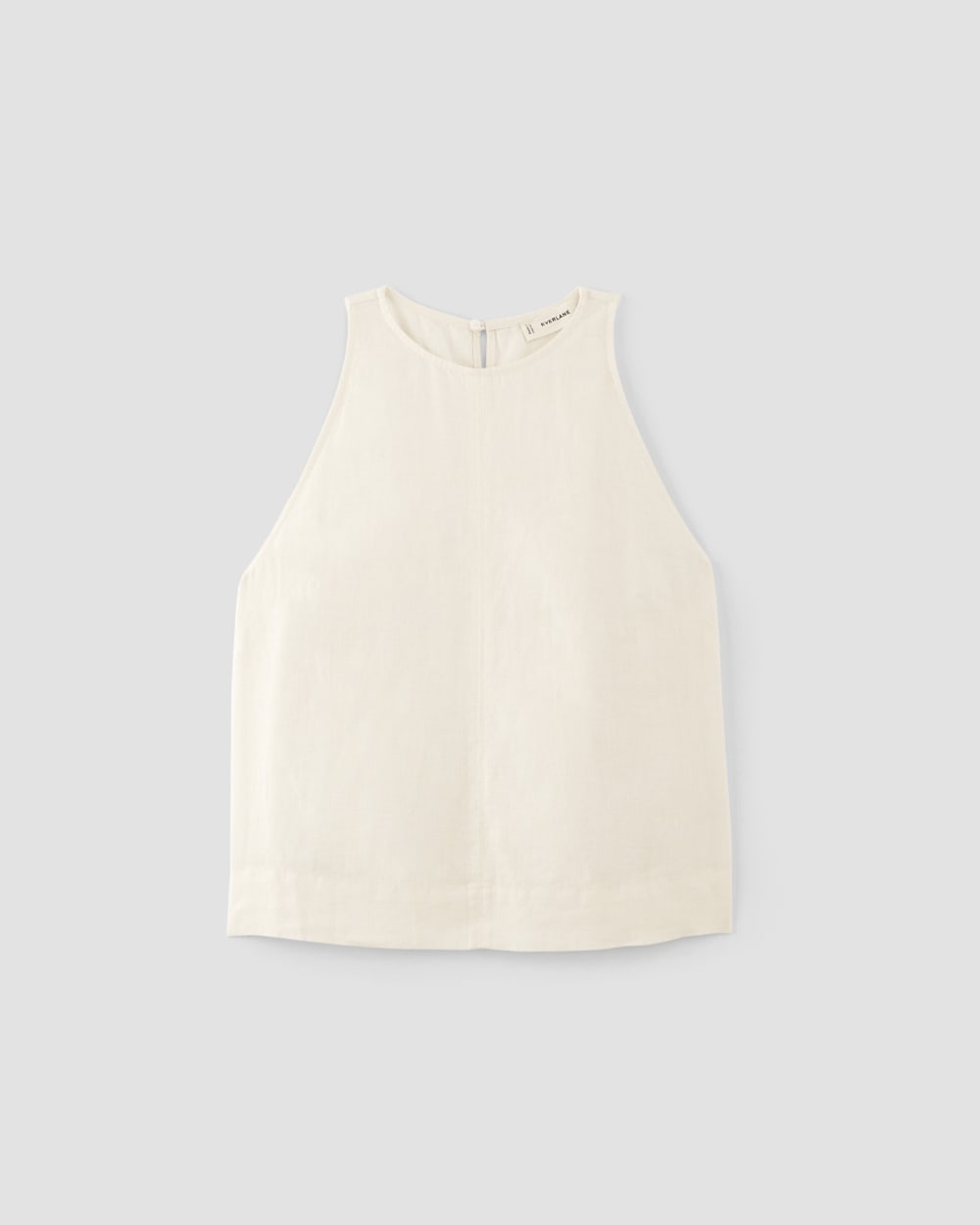 The Linen High-Neck Tank | Bone - Image 2