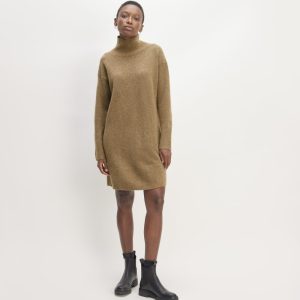 The Cozy Stretch Turtleneck Dress | Heathered Toasted Coconut