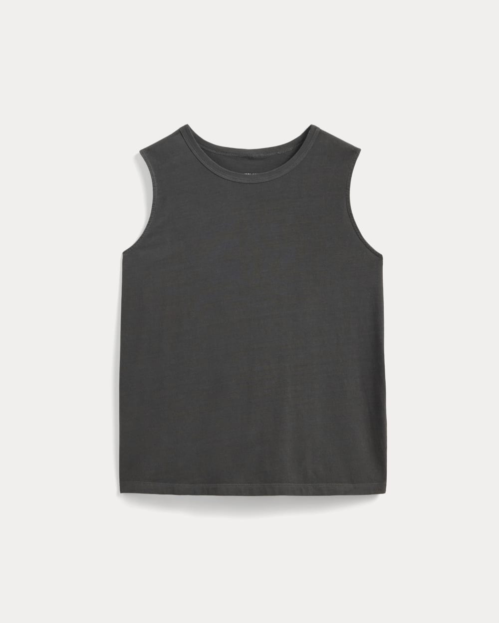 The Boyfriend Tank in Essential Cotton | Black - Image 2