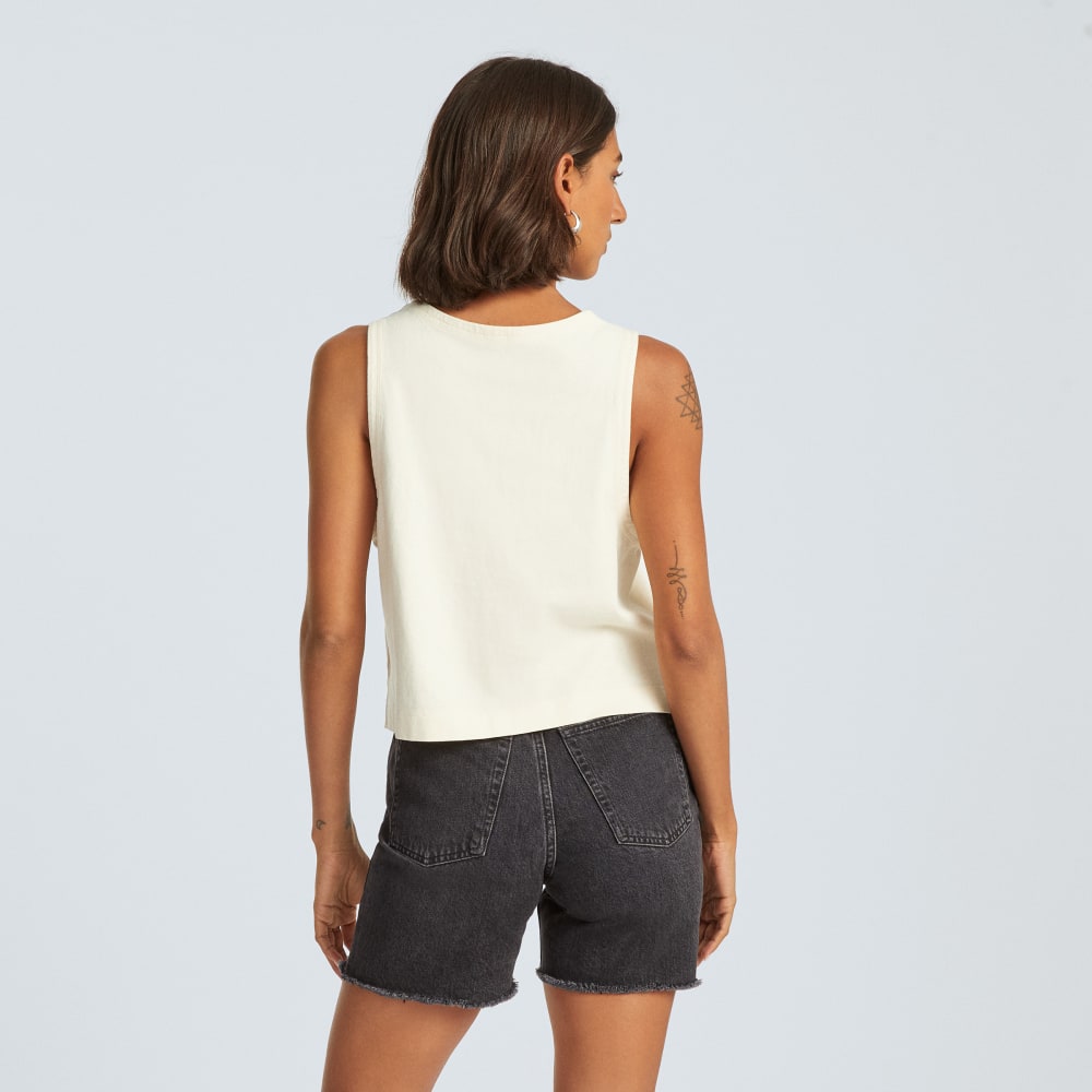 The Premium Weight Cropped Pocket Tank | Canvas - Image 2