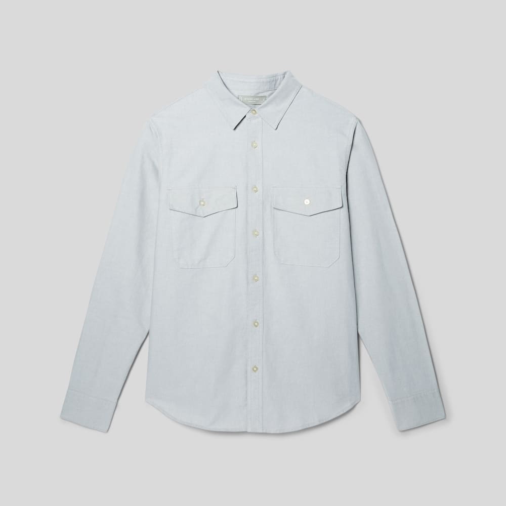 The Organic Oxford Relaxed Utility Shirt | Grey - Image 2